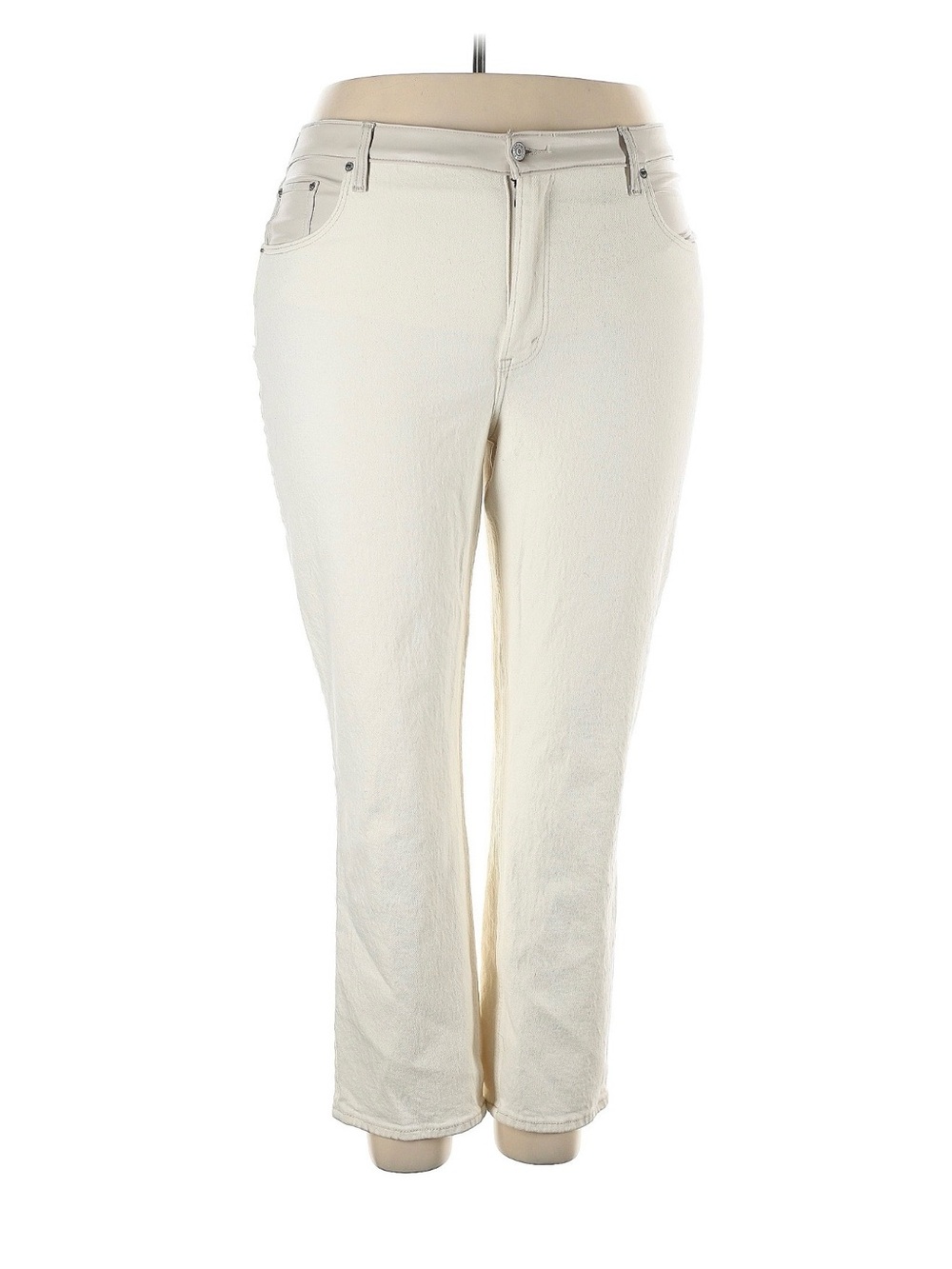 Abercrombie & Fitch Cream Straight-Leg Women’s Jeans